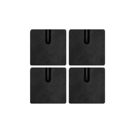 ELECTRODOS CARBONADOS NEGROS 4.5CM X 5CM