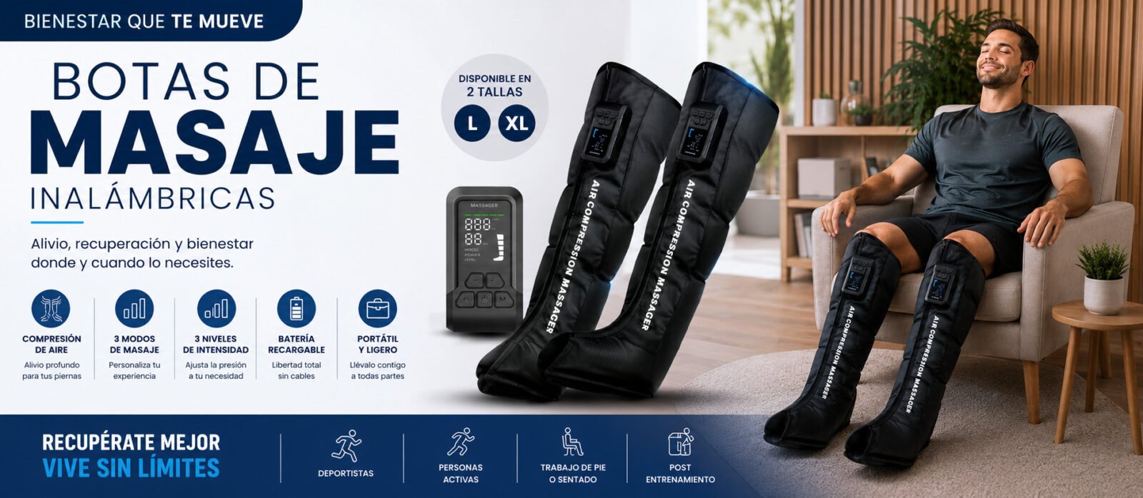 BOTAS DE MASAJE INALAMBRICAS